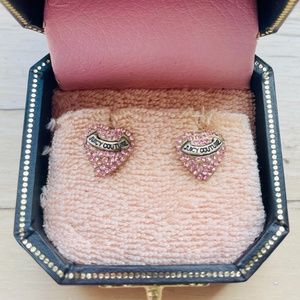 Juicy Couture Rhinestone Heart Studs